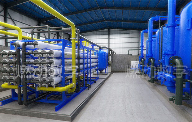 工業(yè)水處理工藝流程三維動(dòng)畫制作/海水淡化系統(tǒng)仿真演示